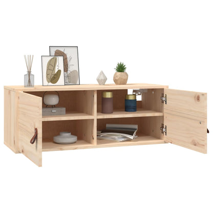 Wandkasten 2 St 80X30X30 Cm Massief Grenenhout
