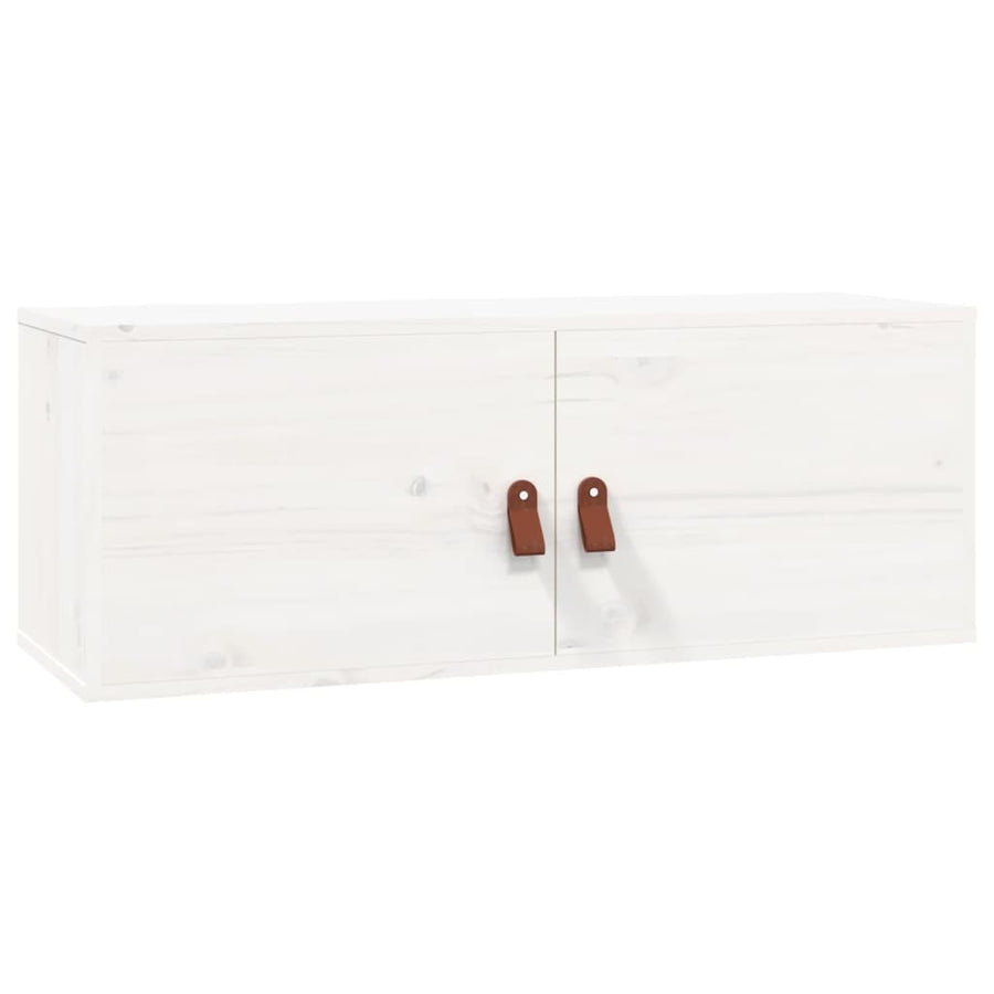 Wandkast 80X30X30 Cm Massief Grenenhout Wit