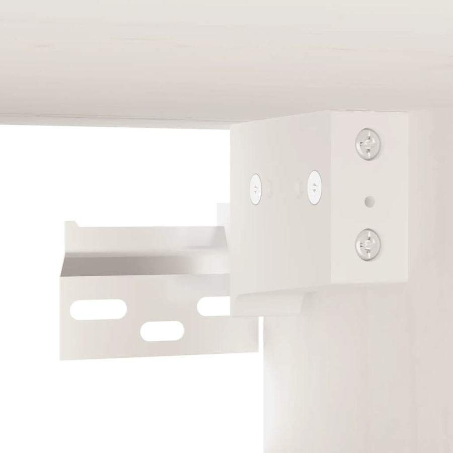 Wandkast 80X30X30 Cm Massief Grenenhout Wit