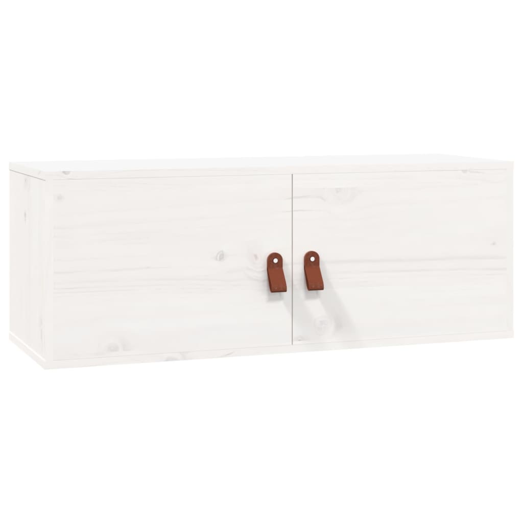 Wandkasten 80X30X30 Cm Massief Grenenhout 2 Wit