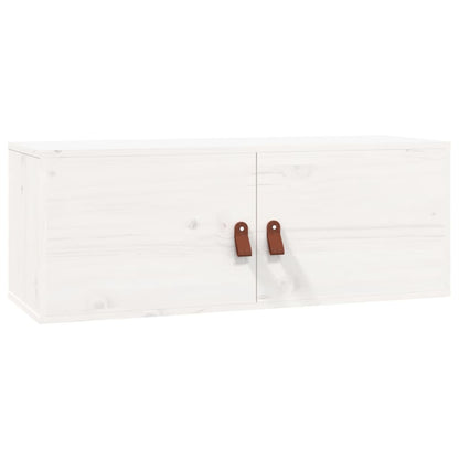 Wandkasten 80X30X30 Cm Massief Grenenhout 2 Wit