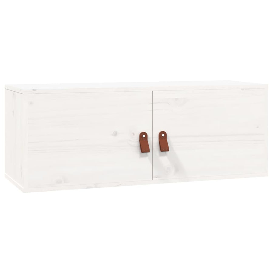 Wandkasten 80X30X30 Cm Massief Grenenhout 2 Wit