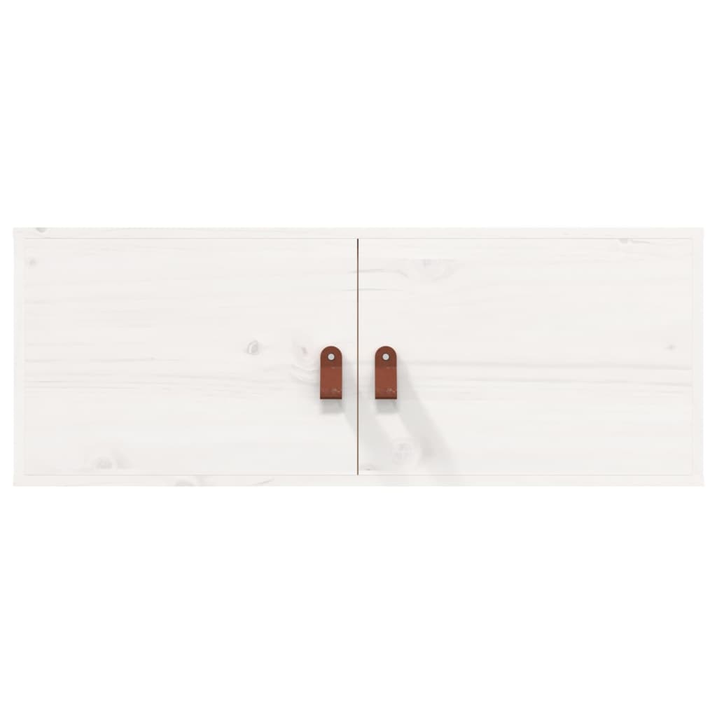 Wandkasten 80X30X30 Cm Massief Grenenhout 2 Wit