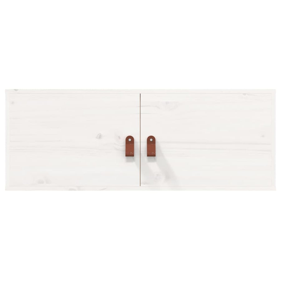 Wandkasten 80X30X30 Cm Massief Grenenhout 2 Wit