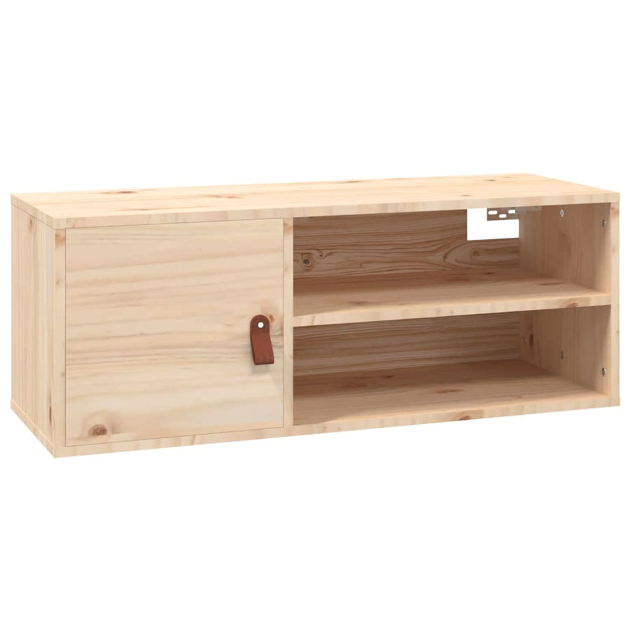 Wandkast 80X30X30 Cm Massief Grenenhout 1 Naturel