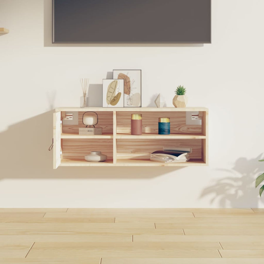 Wandkast 80X30X30 Cm Massief Grenenhout 1 Naturel