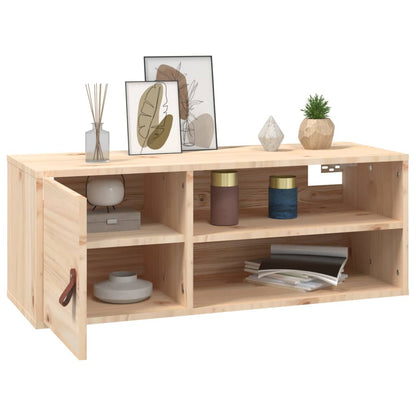 Wandkast 80X30X30 Cm Massief Grenenhout 1 Naturel