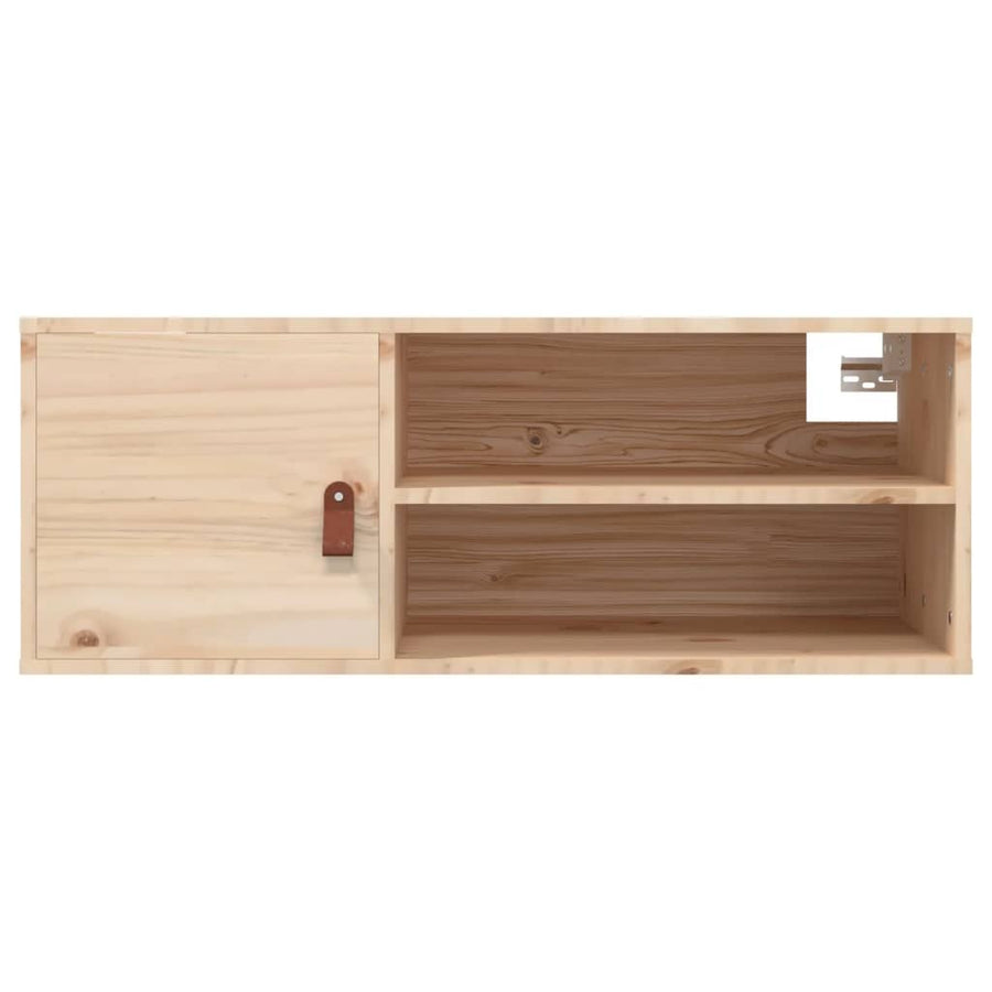 Wandkast 80X30X30 Cm Massief Grenenhout 1 Naturel