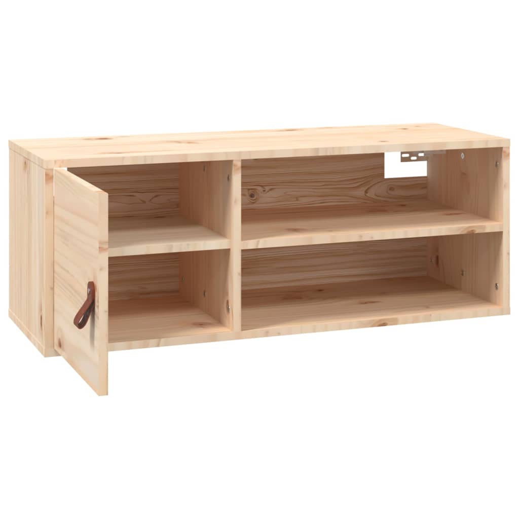 Wandkast 80X30X30 Cm Massief Grenenhout 1 Naturel