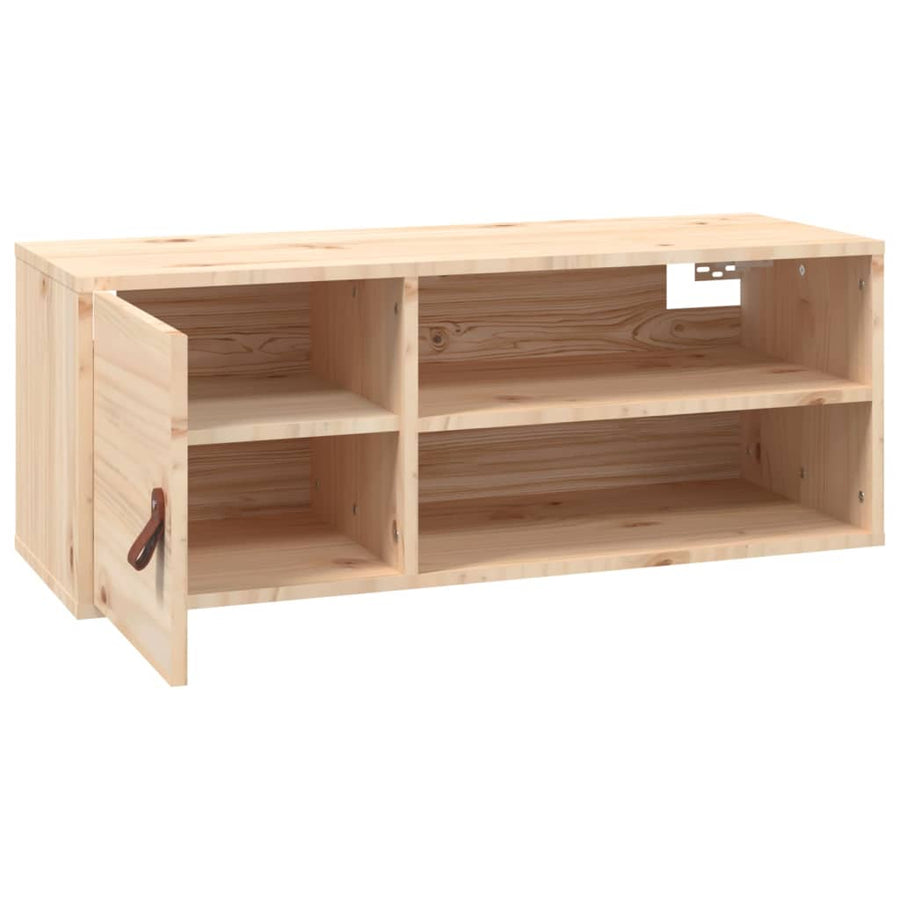 Wandkast 80X30X30 Cm Massief Grenenhout 1 Naturel