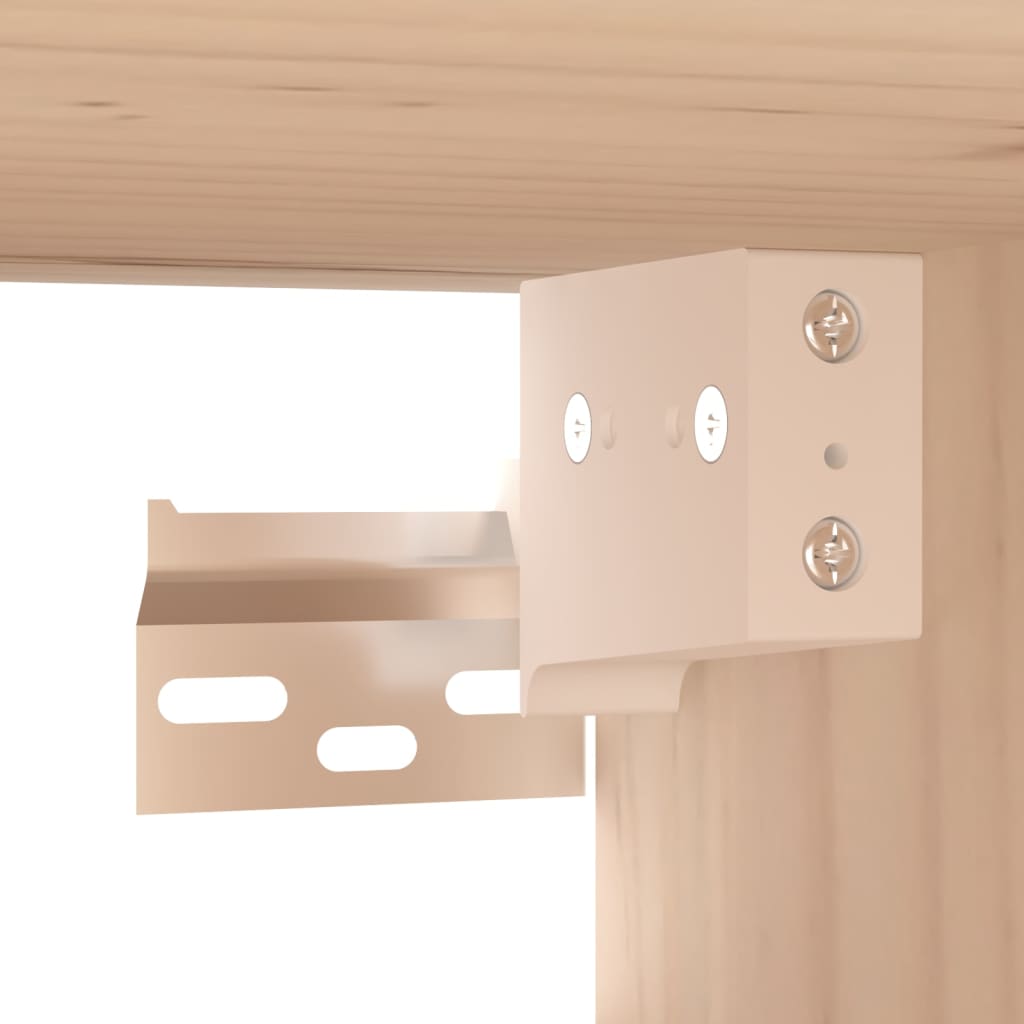 Wandkast 80X30X30 Cm Massief Grenenhout 1 Naturel