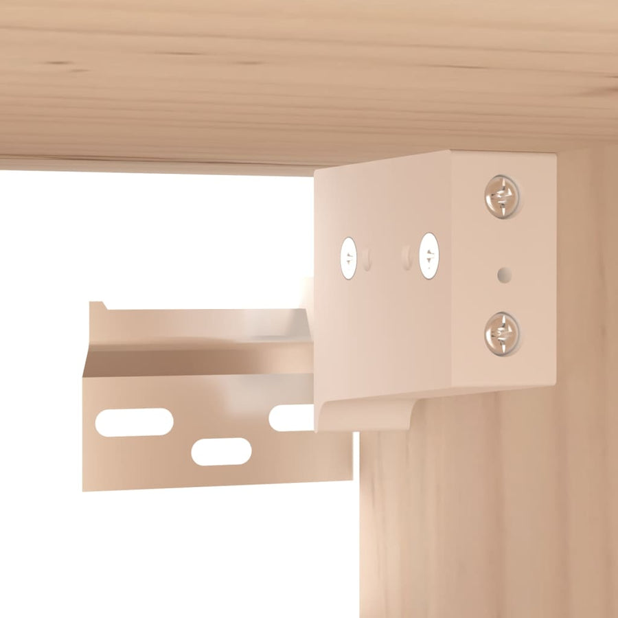 Wandkast 80X30X30 Cm Massief Grenenhout 1 Naturel
