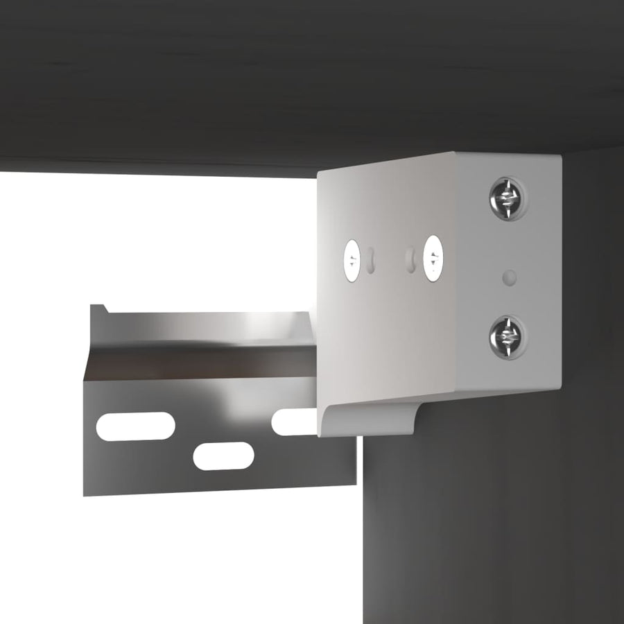 Wandkast 80X30X30 Cm Massief Grenenhout Grijs