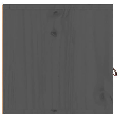 Wandkasten 2 St 80X30X30 Cm Massief Grenenhout Grijs