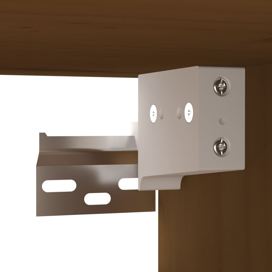 Wandkast 80X30X30 Cm Massief Grenenhout Honingbruin