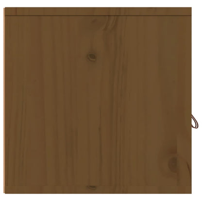 Wandkasten 2 St 80X30X30 Cm Massief Grenenhout Honingbruin