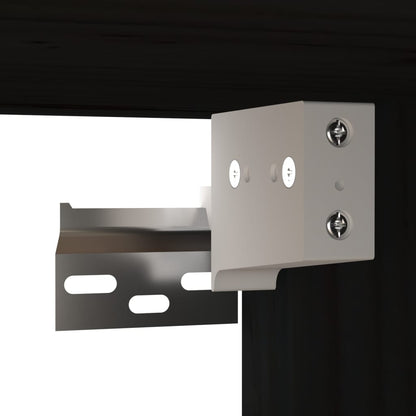 Wandkast 80X30X30 Cm Massief Grenenhout Zwart