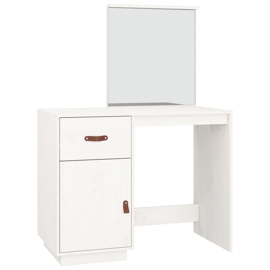 Kaptafel 95X50X134 Cm Massief Grenenhout Wit
