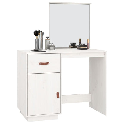 Kaptafel 95X50X134 Cm Massief Grenenhout Wit
