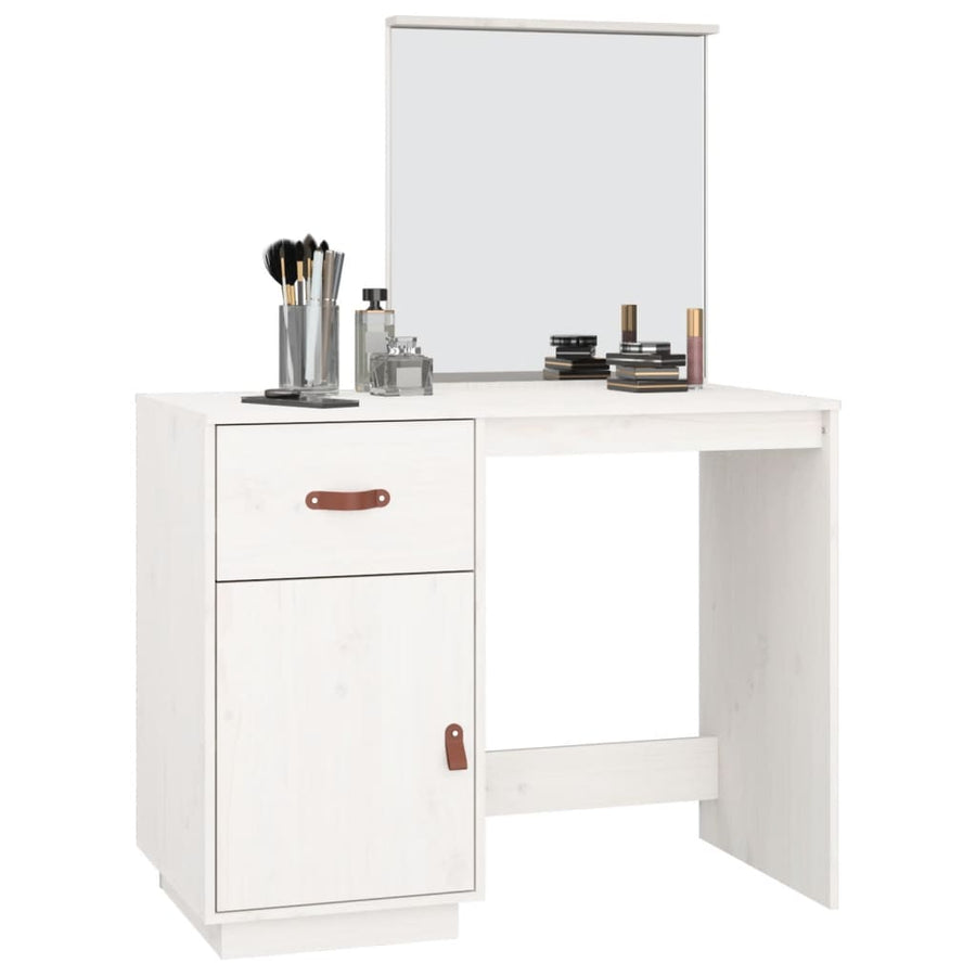 Kaptafel 95X50X134 Cm Massief Grenenhout Wit