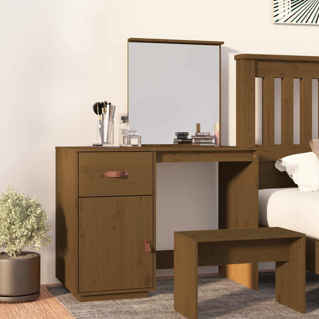 Kaptafel 95X50X134 Cm Massief Grenenhout Honingbruin