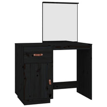 Kaptafel 95X50X134 Cm Massief Grenenhout Zwart