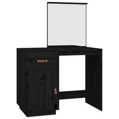 Kaptafel 95X50X134 Cm Massief Grenenhout Zwart