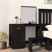 Kaptafel 95x50x134 cm massief grenenhout zwart wandmontage