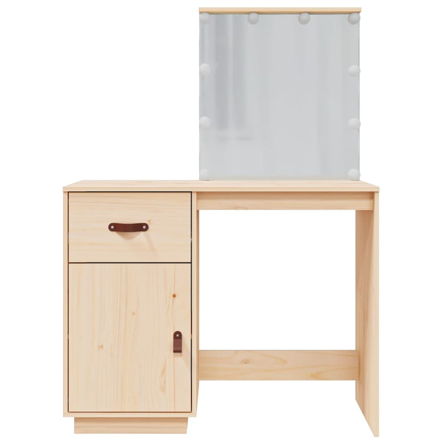 Kaptafel Met Led 95X50X133,5 Cm Massief Grenenhout