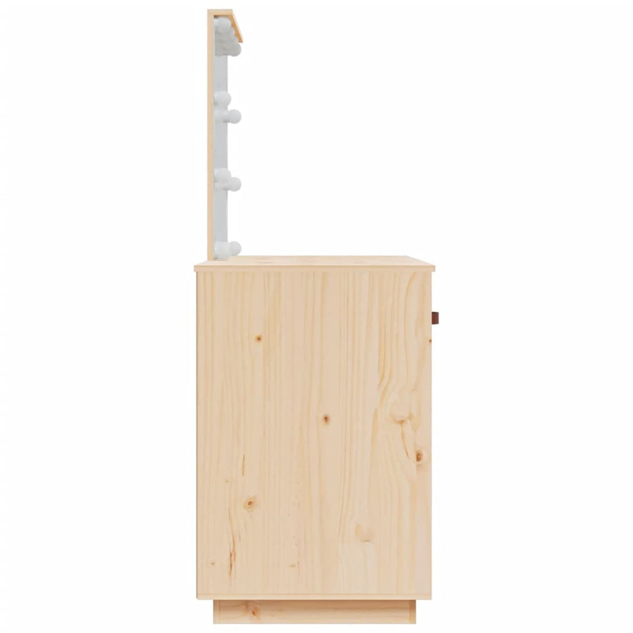 Kaptafel Met Led 95X50X133,5 Cm Massief Grenenhout