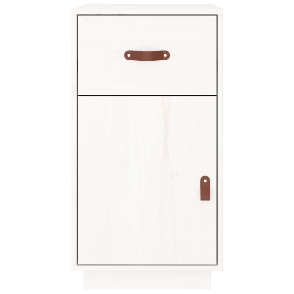 Bureaukastje 40X50X75 Cm Massief Grenenhout Wit
