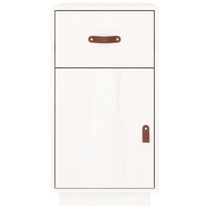 Bureaukastje 40X50X75 Cm Massief Grenenhout Wit