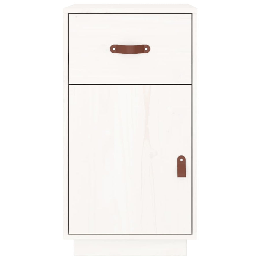 Bureaukastje 40X50X75 Cm Massief Grenenhout Wit