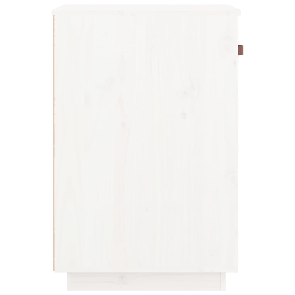 Bureaukastje 40X50X75 Cm Massief Grenenhout Wit