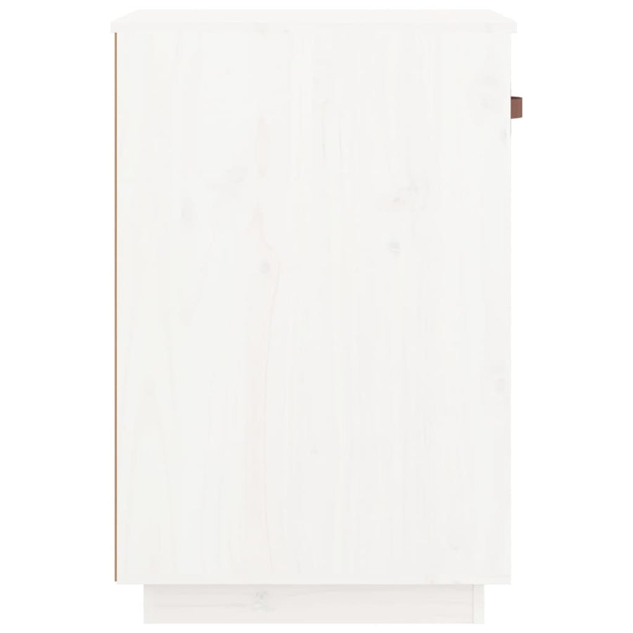 Bureaukastje 40X50X75 Cm Massief Grenenhout Wit