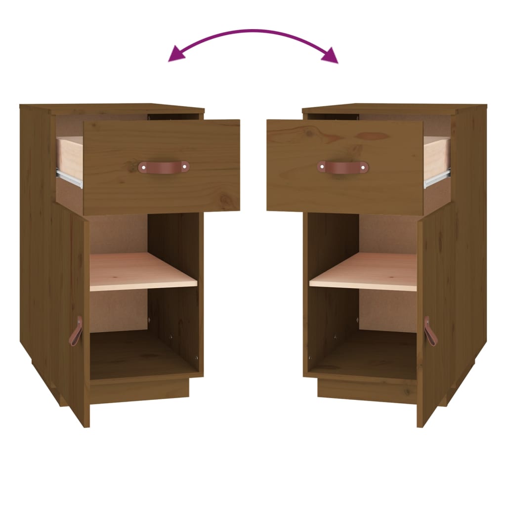 Bureau 40X50X75 Cm Massief Grenenhout Honingbruin
