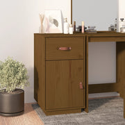 Bureaukastje 40x50x75 cm massief grenenhout honingbruin