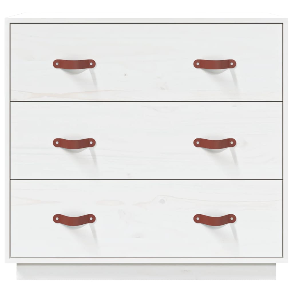 Dressoir 80x40x75 cm massief grenenhout wit