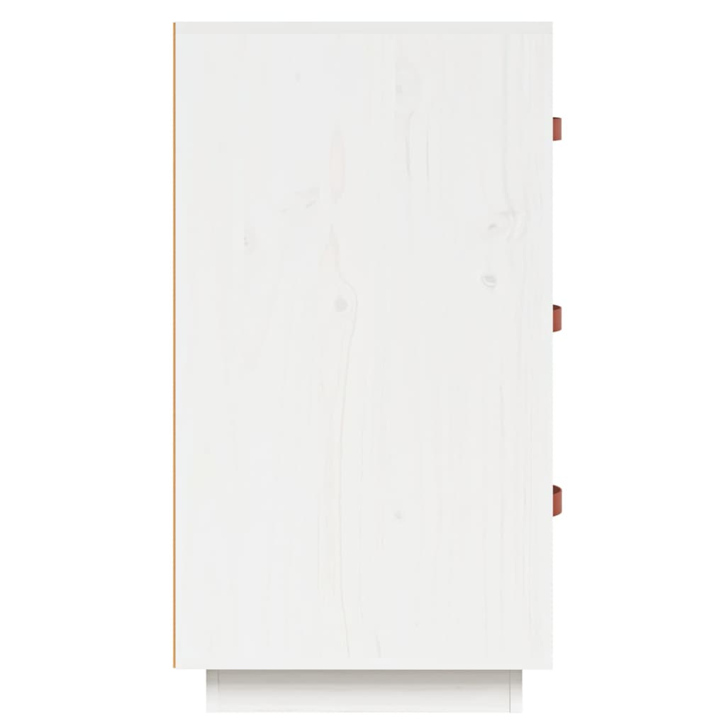 Dressoir 80x40x75 cm massief grenenhout wit