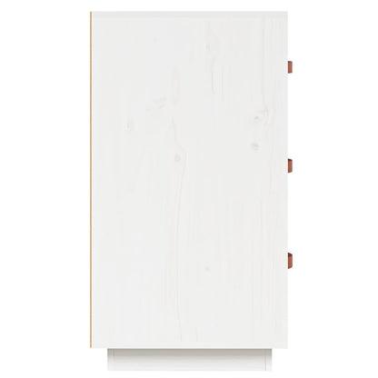 Dressoir 80x40x75 cm massief grenenhout wit