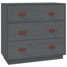 Dressoir 80X40X75 Cm Massief Grenenhout Grijs