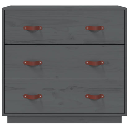Dressoir 80X40X75 Cm Massief Grenenhout Grijs
