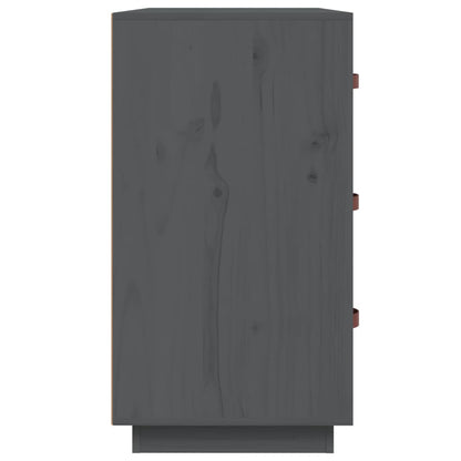 Dressoir 80X40X75 Cm Massief Grenenhout Grijs