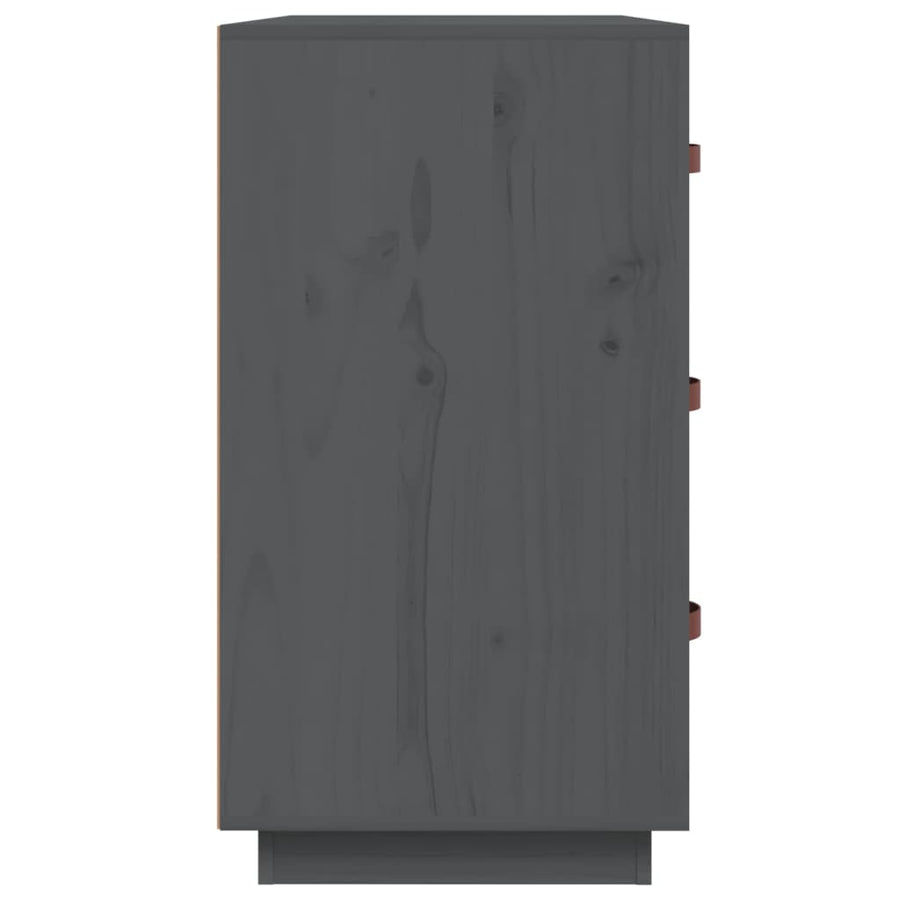 Dressoir 80X40X75 Cm Massief Grenenhout Grijs