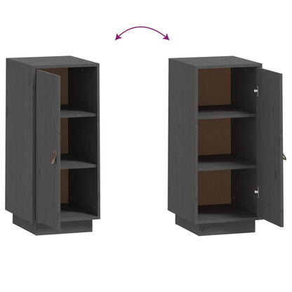 Dressoir 34X40X75 Cm Massief Grenenhout Grijs