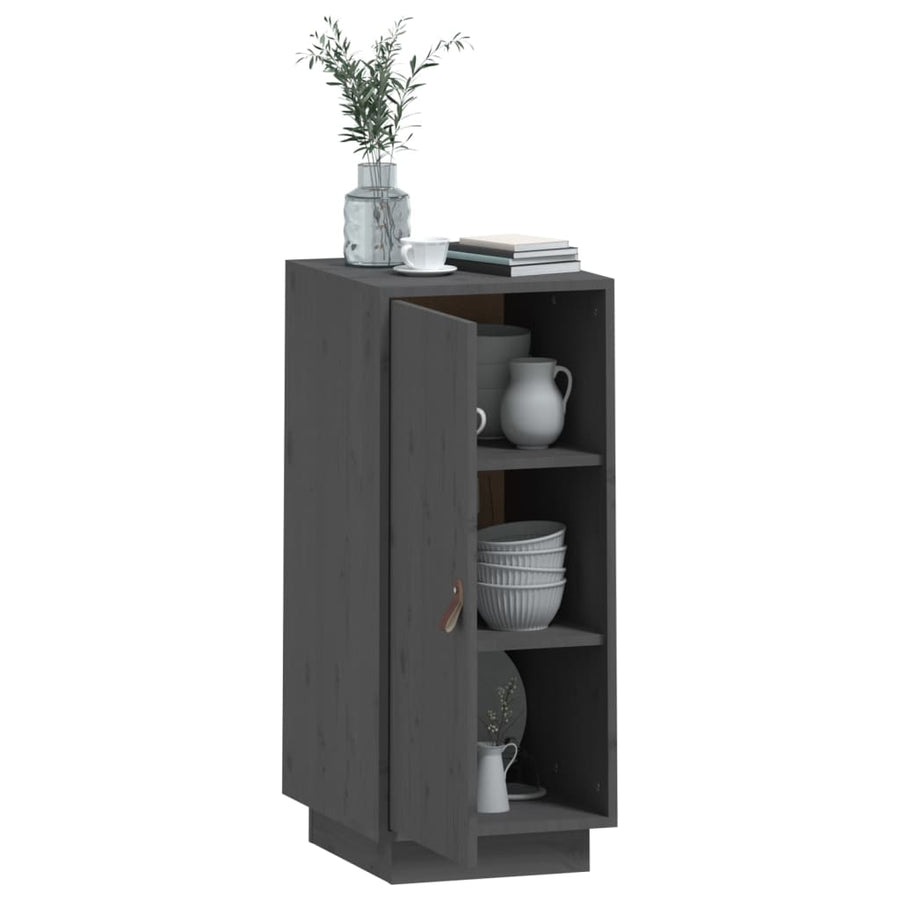 Dressoir 34X40X75 Cm Massief Grenenhout Grijs