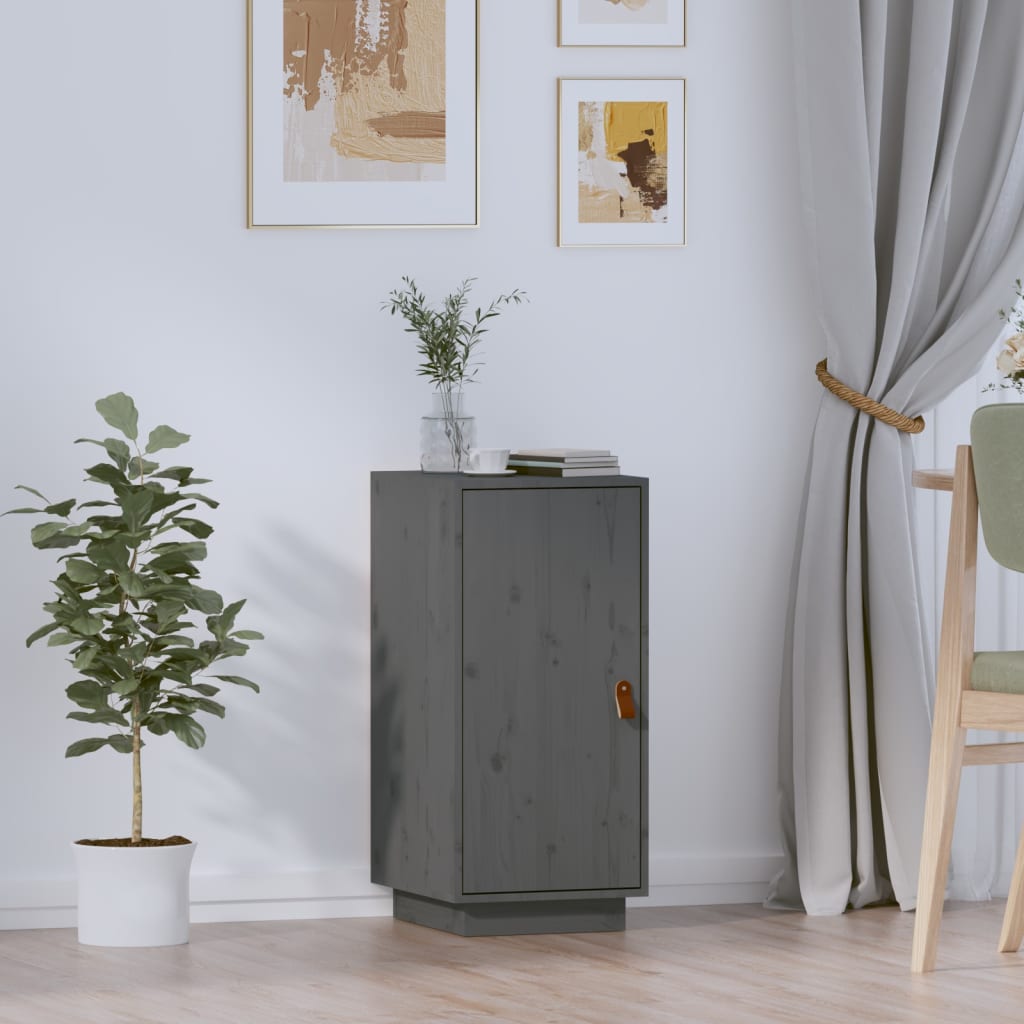 Dressoir 34X40X75 Cm Massief Grenenhout Grijs