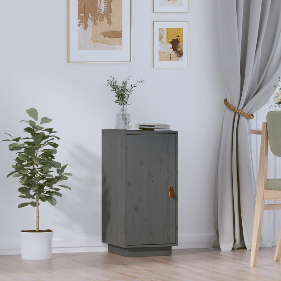 Dressoir 34X40X75 Cm Massief Grenenhout Grijs