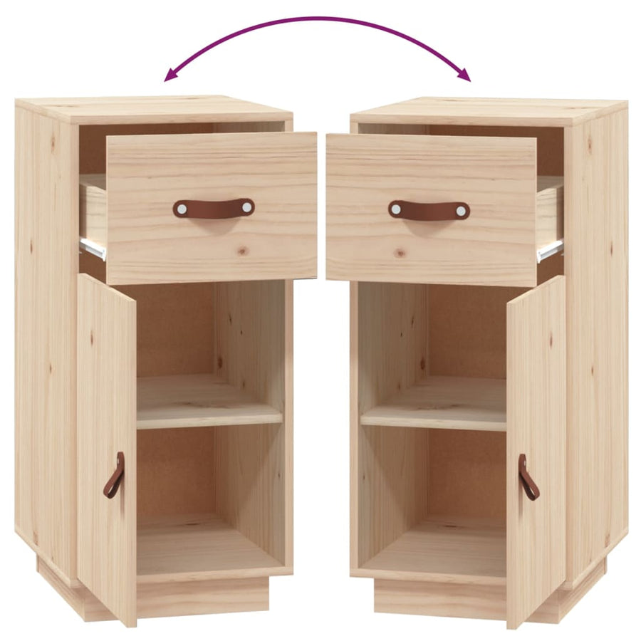 Dressoir 34X40X75 Cm Massief Grenenhout Naturel