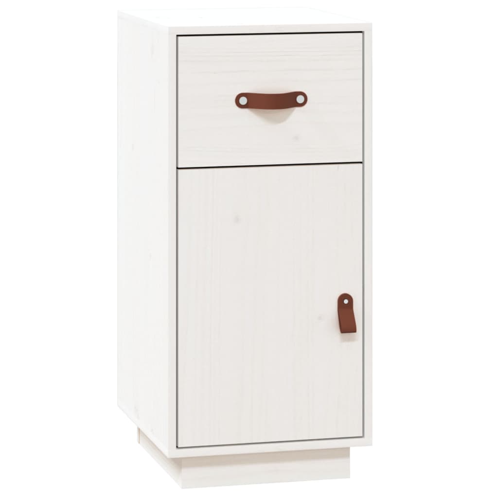 Dressoir 34X40X75 Cm Massief Grenenhout Wit